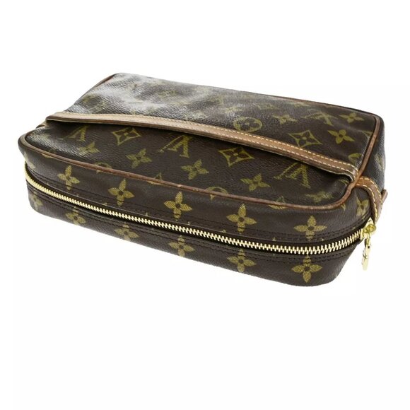 LOUIS VUITTON Compiegne 23 Clutch Hand Bag Monogram Leather Brown M51847 63FA723 - Picture 10 of 16